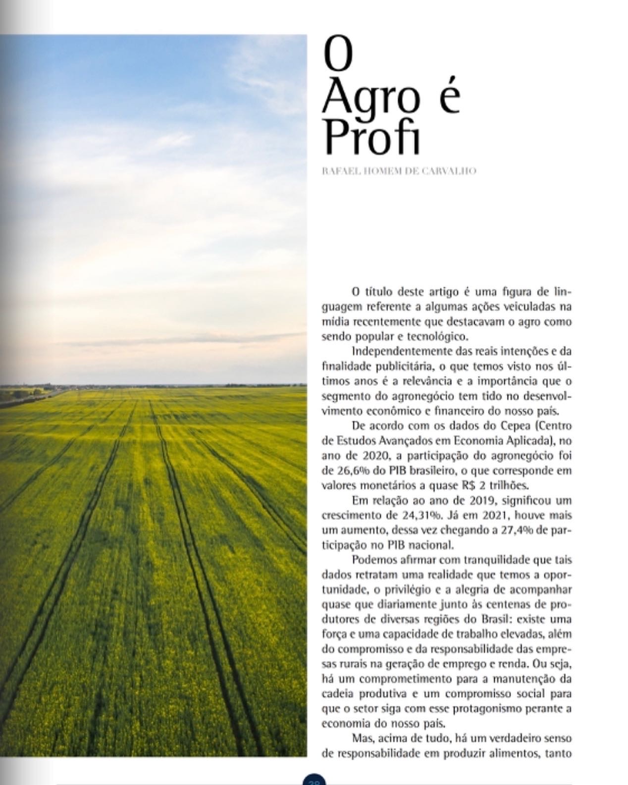 Artigo: O Agro é Profi