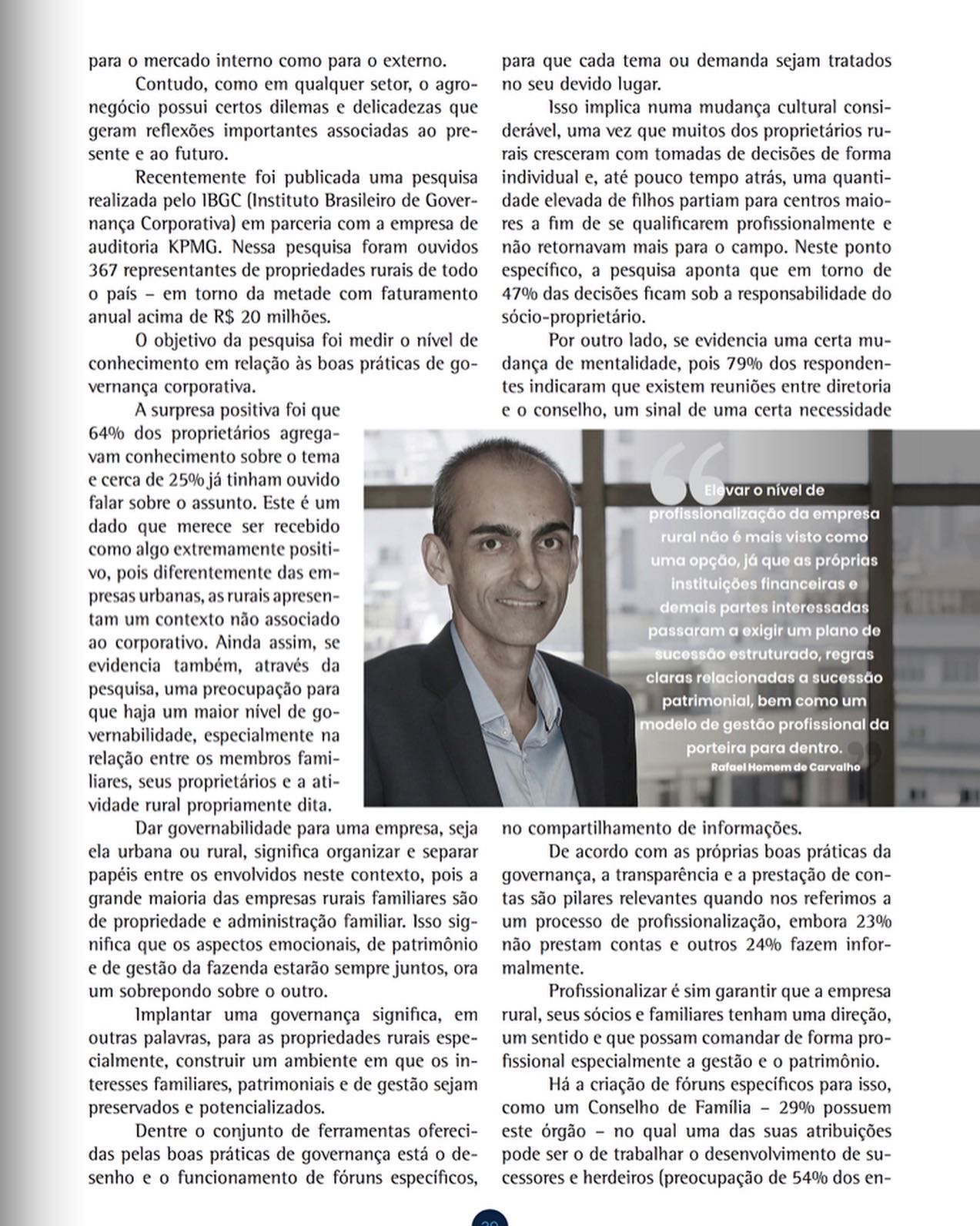 Artigo sobre Governança Rural